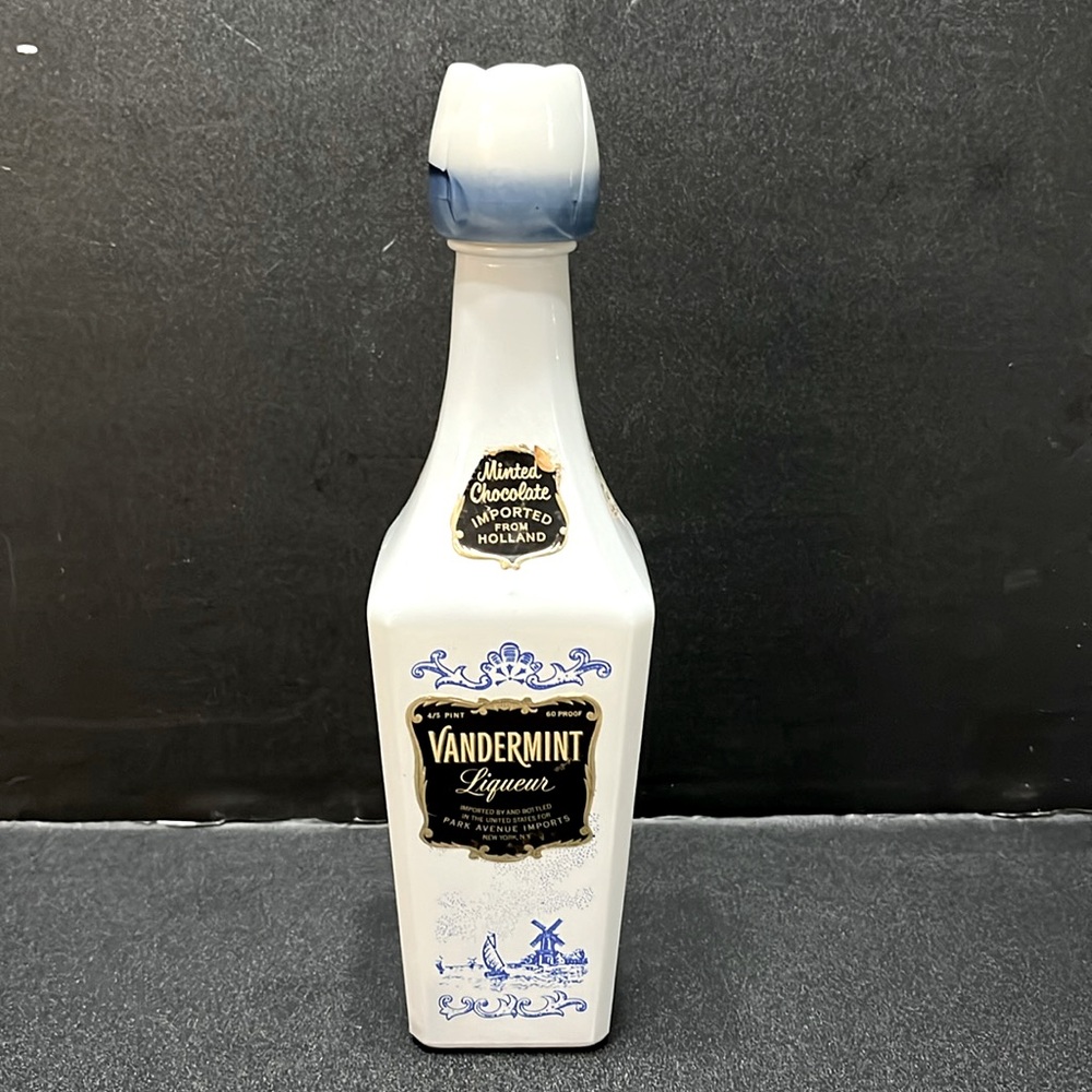 VanderMint  Liqueur Bottle Windmill  Tulip Top (Empty)
